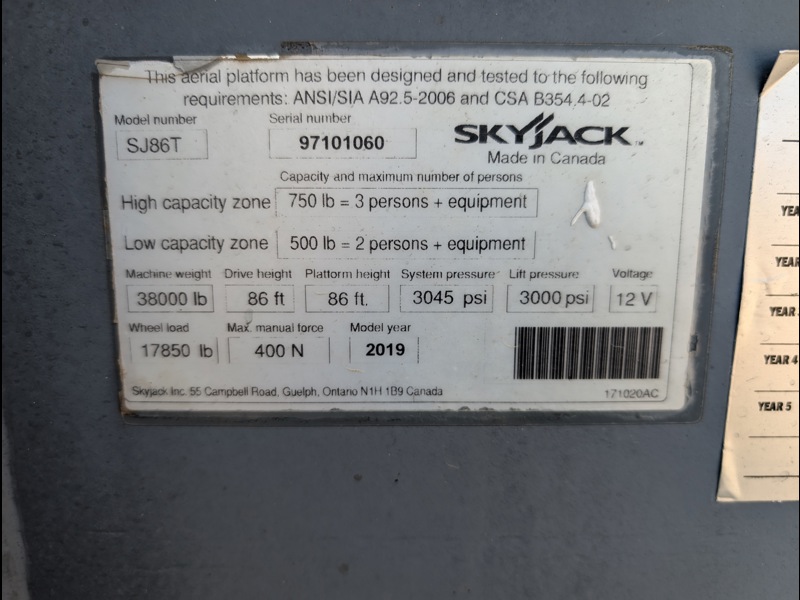 2018 Skyjack SJ86 T